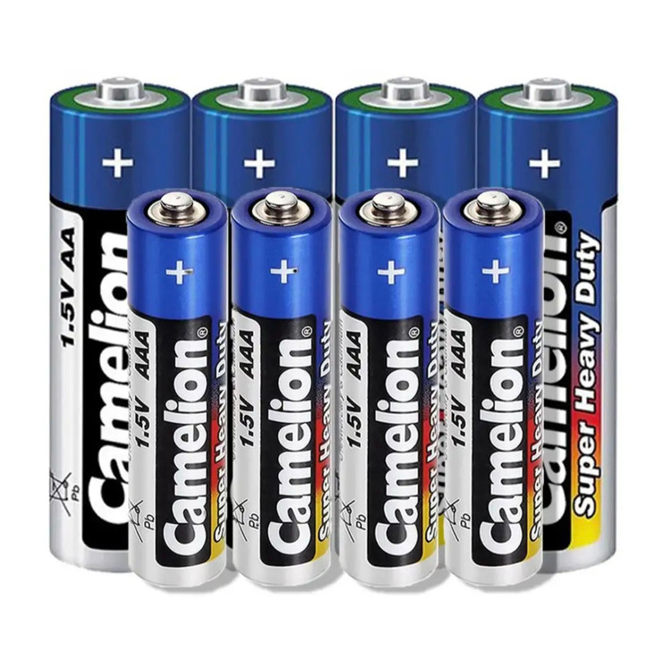 باتری قلمی و نیم قلمی کملیون مدل Super Heavy Duty بسته 8 عددی