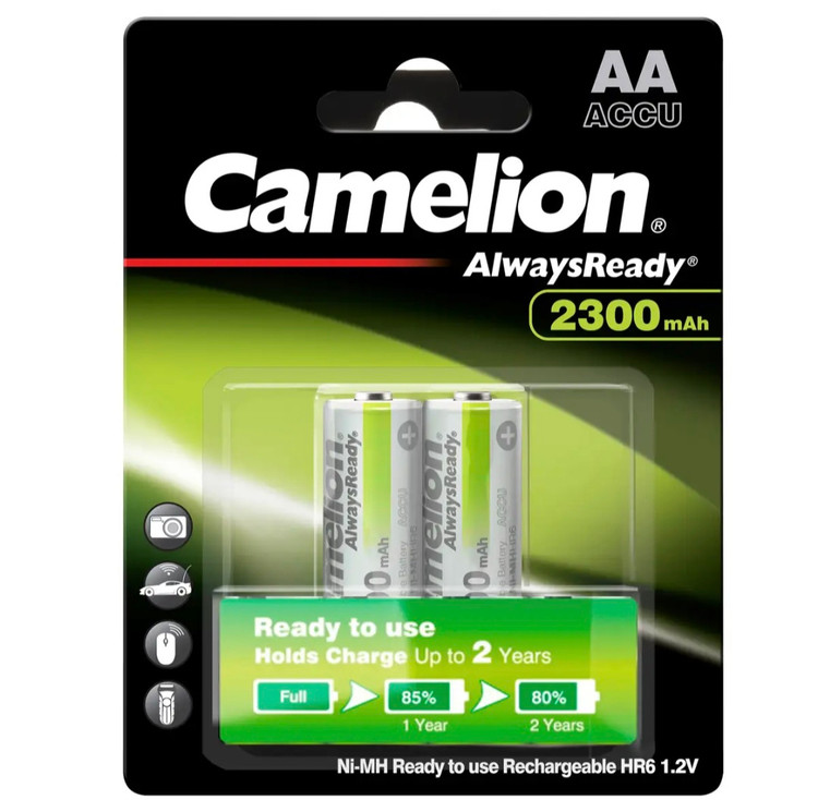 باتری قلمی قابل شارژ کمليون مدل Always Ready بسته عددی2