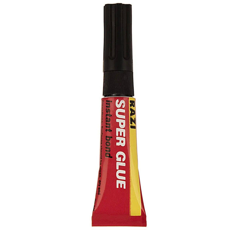 چسب قطره ای صنعتی رازی مدل Super Glue حجم 3 میلی لیتر با قدرت چسبندگی بالا خشک شدن سریع