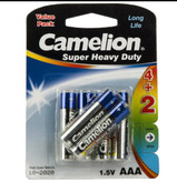 باتری نیم قلمی کملیون مدل Super Heavy Duty بسته 6 عددی