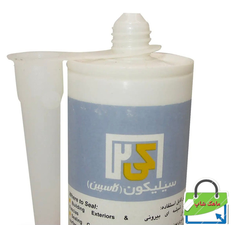 چسب سیلیکون کاسپین مدل SILICONEK2 حجم 300 میلی لیتر