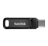 فلش مموری دو رابط سن دیسک مدل Ultra Dual Drive Go ظرفیت 128 گیگابایت با USB 3.2 Gen طراحی چرخشی بدنه فلزی سازگار با گوشی تبلت کامپیوتر و تلویزیون