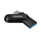 فلش مموری دو رابط سن دیسک مدل Ultra Dual Drive Go ظرفیت 128 گیگابایت با USB 3.2 Gen طراحی چرخشی بدنه فلزی سازگار با گوشی تبلت کامپیوتر و تلویزیون