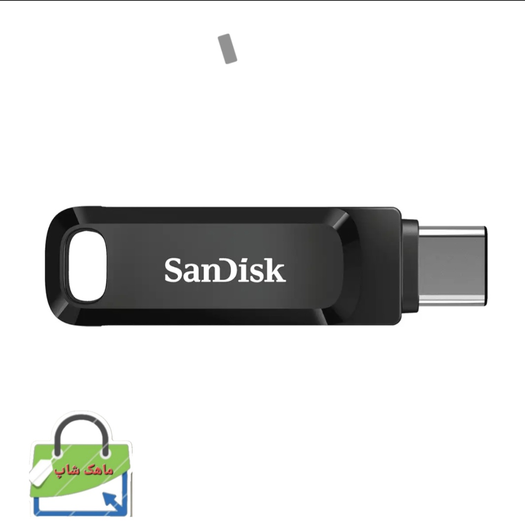 فلش مموری سن دیسک مدل Ultra Dual Drive Go ظرفیت 32 گیگابایت با دو رابط 3.2 USB و USB-C سرعت خواندن 150 مگابایت بر ثانیه بدنه فلزی سازگار با گوشی تبلت  کامپیوتر و مک