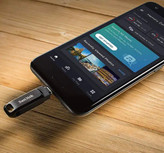 فلش مموری سن دیسک مدل Ultra Dual Drive Go ظرفیت 32 گیگابایت با دو رابط 3.2 USB و USB-C سرعت خواندن 150 مگابایت بر ثانیه بدنه فلزی سازگار با گوشی تبلت کامپیوتر و مک