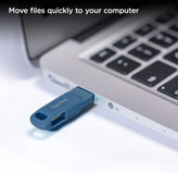 فلش مموری سن دیسک Ultra Dual Drive Go ظرفيت 256 گیگابایت با دو رابط - USB Type و USB Type-A، طراحی چرخشی سرعت خواندن 150 مگابایت بر ثانیه سازگار با کامپیوتر لپ تاپ تبلت و گوشی موبایل
