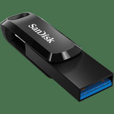فلش مموری سن دیسک Ultra Dual Drive Go ظرفيت 256 گیگابایت با دو رابط - USB Type و USB Type-A، طراحی چرخشی سرعت خواندن 150 مگابایت بر ثانیه سازگار با کامپیوتر لپ تاپ تبلت و گوشی موبایل