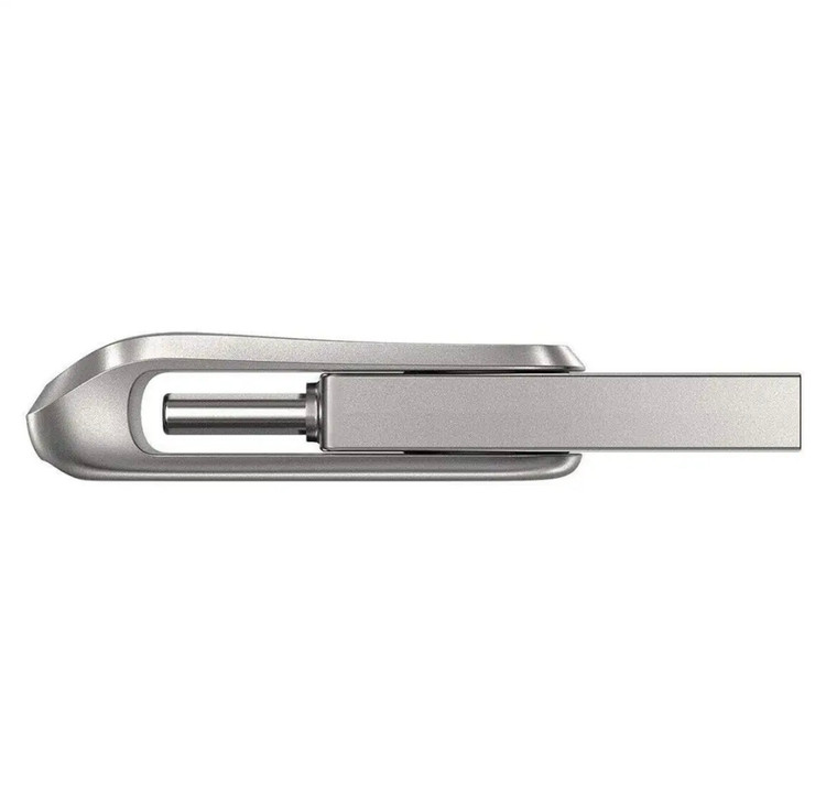 فلش مموری 128 گیگابایت سن دیسک مدل Ultra Dual Drive Luxe با دو رابط USB Type-C و USB Type-A سرعت انتقال 150 مگابایت بر ثانیه بدنه فلزی و سازگار با ویندوز مک اندروید و iOS