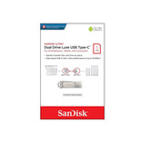 فلش مموری سن دیسک Ultra Dual Drive Luxe ظرفیت 1 ترابایت با دو رابط USB Type-C و USB Type-A طراحی تاشو فلزی سازگار با ویندوز مک اندروید و iOS استاندارد USB 3.2 Gen