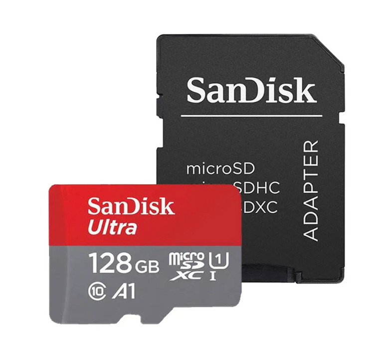 کارت حافظه microSDXC سن دیسک مدل 1 Ultra کلاس 10 استاندارد -UHS سرعت 100p ظرفیت 128 گیگابایت به همراه آداپتور SD
