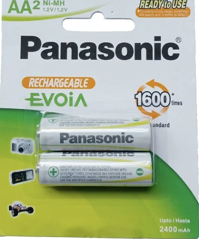باتری قلمی قابل شارژ پاناسونیک مدل Rechargeable 2400mah بسته 2 عددی