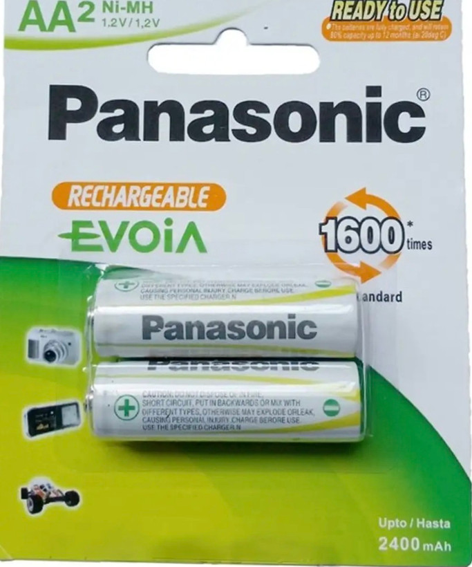باتری قلمی قابل شارژ پاناسونیک مدل Rechargeable 2400mah بسته 2 عددی