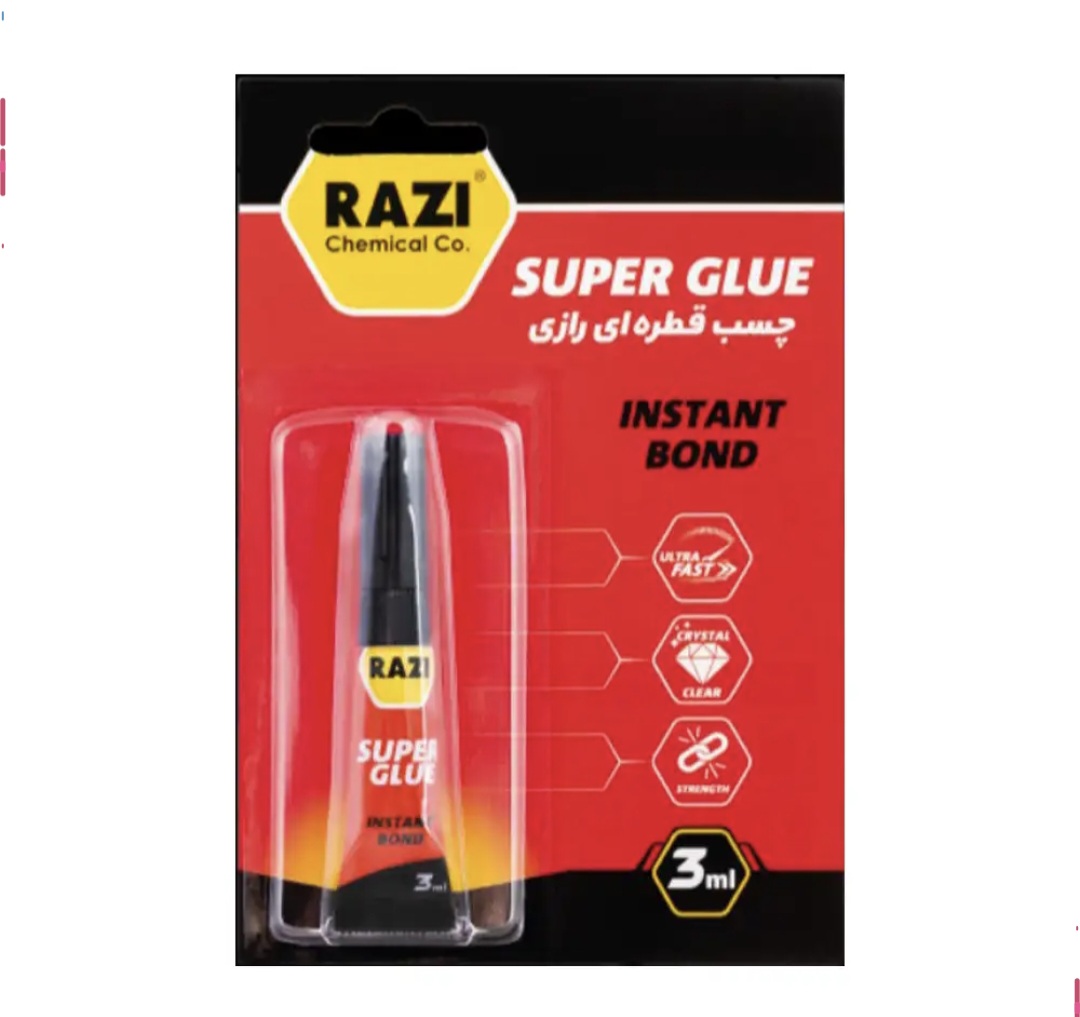 چسب قطره ای رازی مدل 115 حجم 3 میلی لیتر بسته 15 عددی