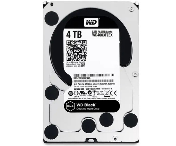 هارد دیسک اینترنال وسترن دیجیتال مدل Black WD4003FZEX ظرفیت 4 ترابایت