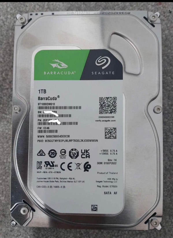 هارد دیسک اینترنال سیگیت مدل BarraCuda ST1000DM010 ظرفیت 1 ترابایت