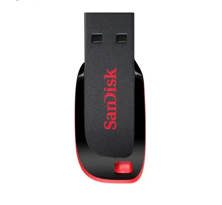 فلش مموری سن دیسک مدل Cruzer Blade Cz50 ظرفیت 128 گیگابایت با رابط 2.0 USB بدنه مات مقاوم در برابر لک و اثر انگشت سرعت انتقال 30 مگابایت بر ثانیه قابلیت رمزگذاری اطلاعات و طراحی بدون درپوش با شیار اتصال بند
