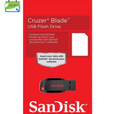 فلش مموری سن دیسکcz50Cruzer Blade ظرفیت 32 گیگابایت با رابط 2.0 USB، سرعت انتقال 30 مگابایت بر ثانیه طراحی بدون دریوش و بدنه مات مقاوم در برابر لک اثر انگشت دارای شیار اتصال بند و نرم افزار امنیتی و