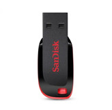 فلش مموری سن دیسکcz50Cruzer Blade ظرفیت 32 گیگابایت با رابط 2.0 USB، سرعت انتقال 30 مگابایت بر ثانیه طراحی بدون دریوش و بدنه مات مقاوم در برابر لک اثر انگشت دارای شیار اتصال بند و نرم افزار امنیتی و