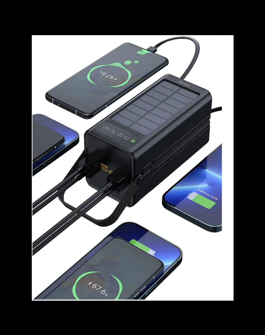 پاوربانک گرین لاین مدل GL-PX50 ظرفيت 60000 میلی آمیر ساعت به همراه پنل خورشیدی