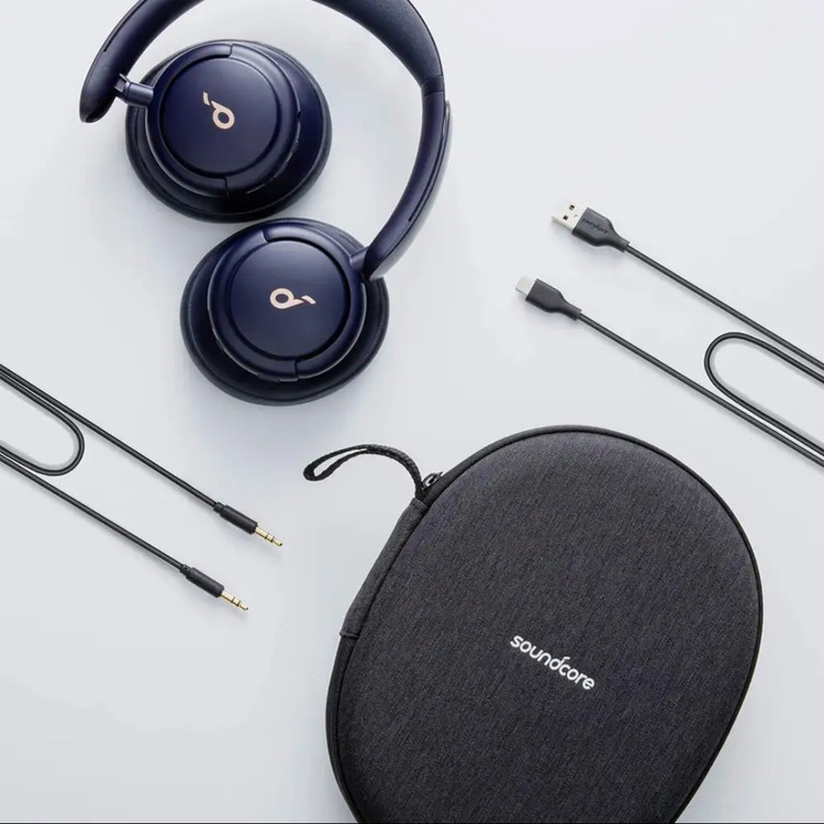 هدفون بلوتوثی انک مدل SoundCore Life Q30 با نویز کنسلینگ فعال (ANC) درگاه شارژ - USB Type دارای میکروفون دوگانه با حذف نویز مجهز به فناوری Hies Audio دارای حالت Transparency برای شنیدن صدای محيط