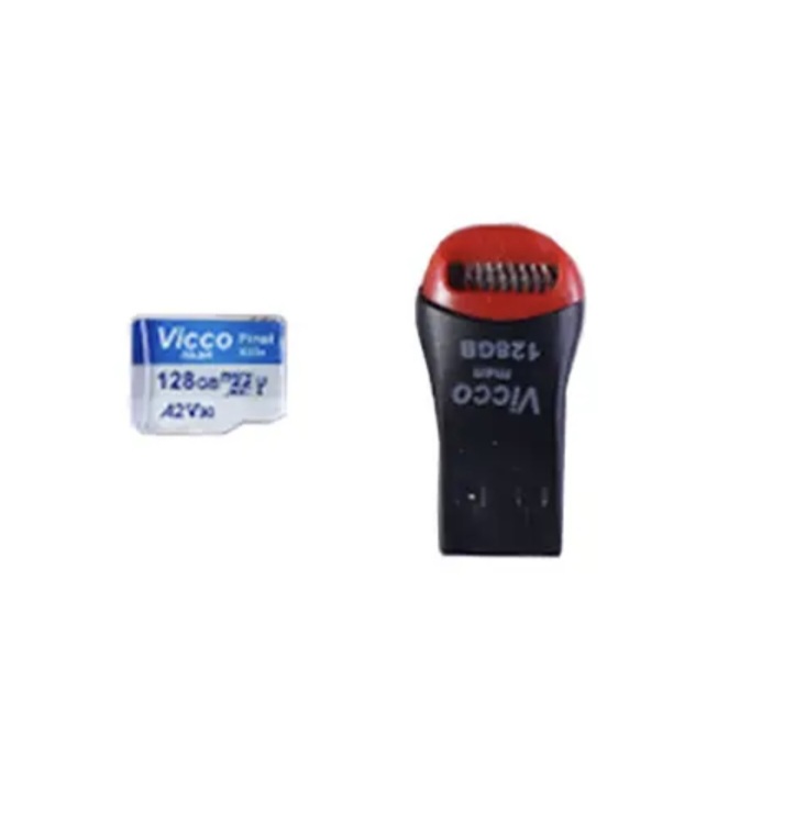 کارت حافظه microSD ويكومن مدل 33 Final ظرفیت 128 گیگابایت استاندارد سرعت UHS-I U3، سرعت خواندن 100 مگابایت بر ثانیه