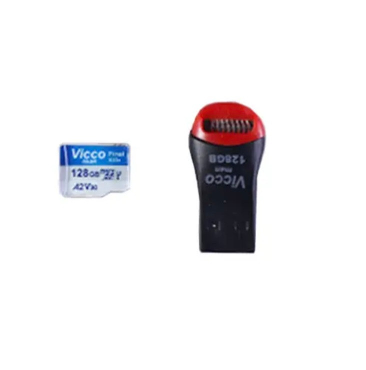 کارت حافظه microSD ويكومن مدل 33 Final ظرفیت 128 گیگابایت استاندارد سرعت UHS-I U3، سرعت خواندن 100 مگابایت بر ثانیه