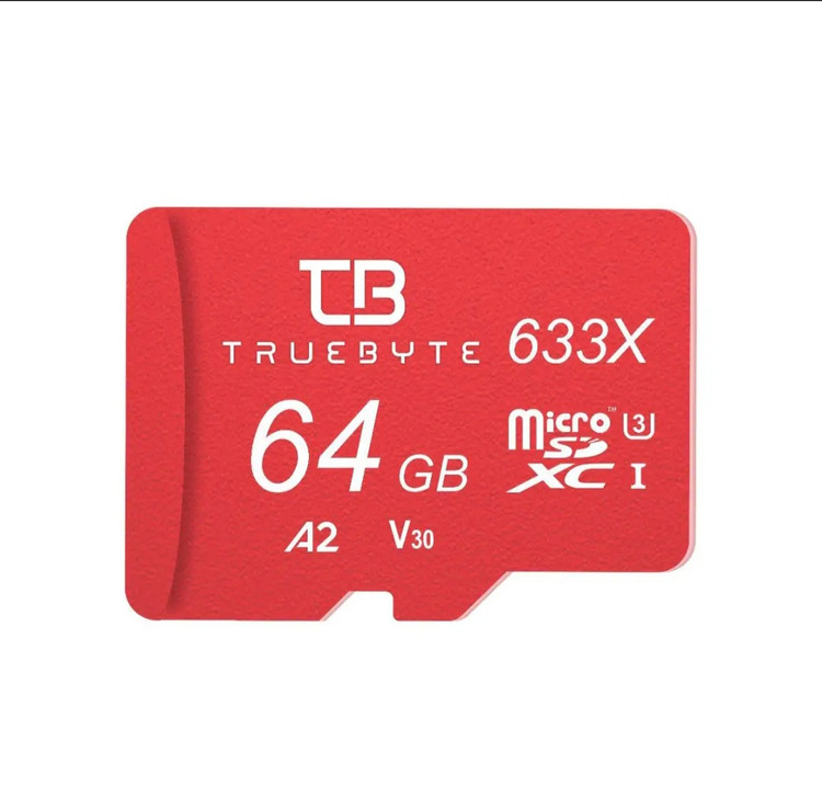 کارت حافظه microSD تروبایت مدل 30-2-633، ظرفیت 64 گیگابایت استاندارد سرعت 13-UHS، سرعت خواندن 95 مگابایت بر ثانیه مقاوم در برابر شوک