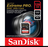 کارت حافظه SD سن دیسک مدل Extreme Pro ظرفیت 128 گیگابایت استاندارد سرعت UHS-I U3، سرعت خواندن 200 مگابایت بر ثانیه مقاوم در برابر پرتو X