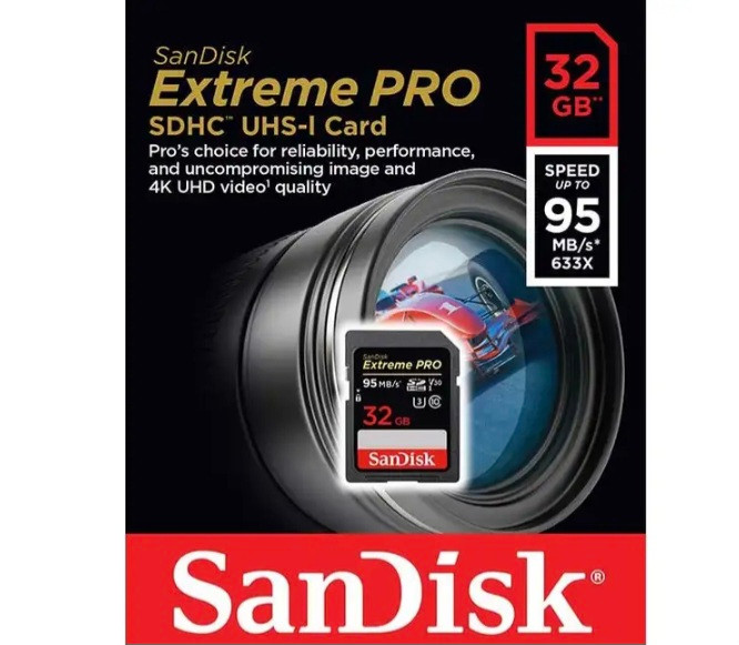 کارت حافظه SDHC سن دیسک مدل 30 Extreme Pro کلاس 10 استاندارد UHS-I U3 سرعت 633X 95MBps ظرفیت 32 گیگابایت