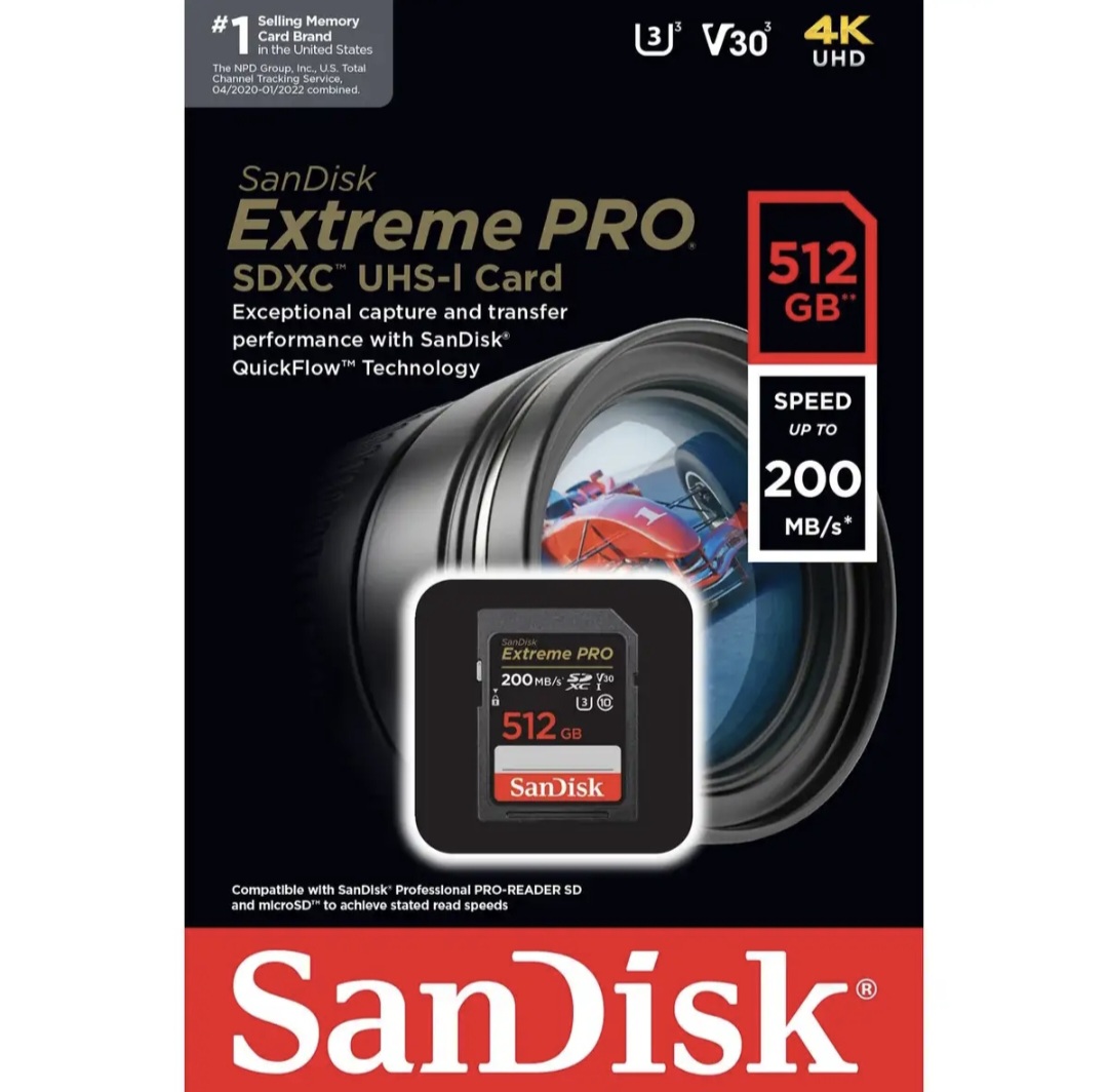 کارت حافظه SDXC سن دیسک مدل 30 Extreme Pro کلاس 10 استاندارد UHS-I U3 سرعت 200mbps ظرفیت  512 گیگابایت