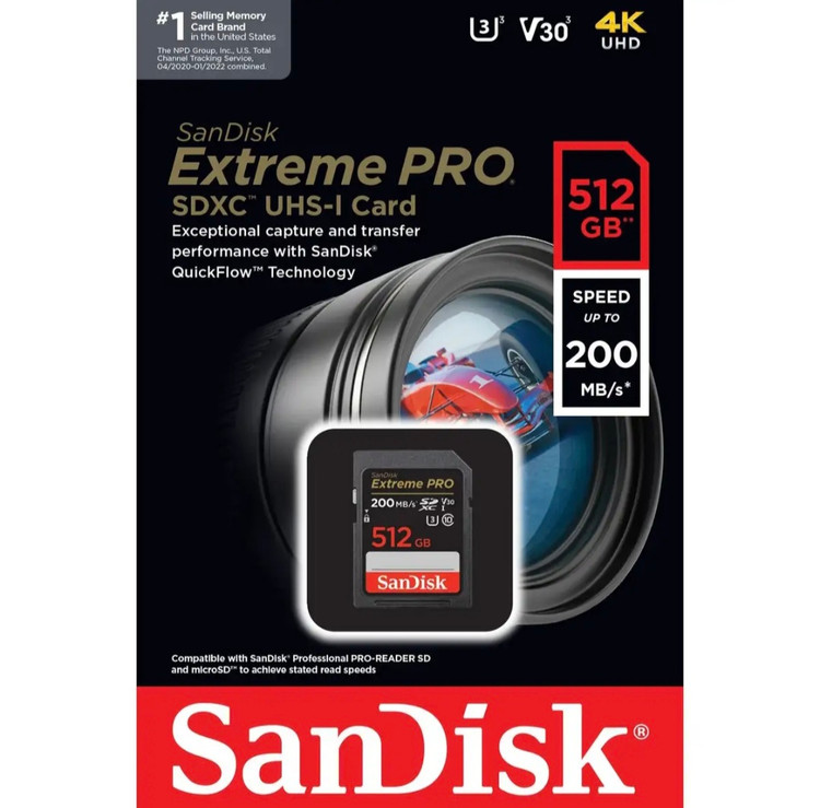 کارت حافظه SDXC سن دیسک مدل 30 Extreme Pro کلاس 10 استاندارد UHS-I U3 سرعت 200mbps ظرفیت 512 گیگابایت