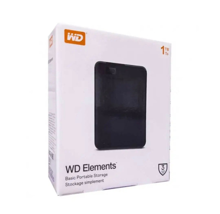 هارد اکسترنال وسترن دیجیتال مدل ELEMENTS ظرفیت یک ترابایت دارای رابط 3.2 USB Type