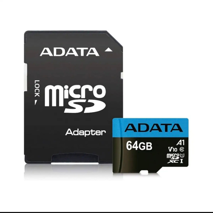 کارت حافظه microSDXC ای دیتا مدل 1 Premier V10 کلاس 10 استاندارد -UHS سرعت 100MBps ظرفیت 64 گیگابایت
