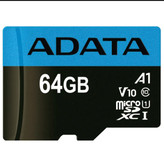 کارت حافظه microSDXC ای دیتا مدل 1 Premier V10 کلاس 10 استاندارد -UHS سرعت 100MBps ظرفیت 64 گیگابایت