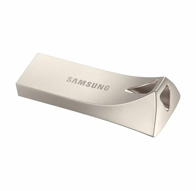 فلش مموری سامسونگ مدل Bar Plus MUF-32BE ظرفیت 16 گیگابایت با پورت USB سه نقطه یک بدنه فلزی و مقاوم در برابر آب شوک حرارت مغناطیس و اشعه ایکس
